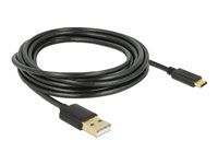 USB kábel - USB-C (M) do USB (M) - USB 2.0 - 3 A - 3 m - čierna