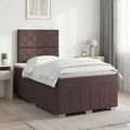vidaXL Posteľ boxspring s matracom Tmavohnedá 120 x 200 cm Látka