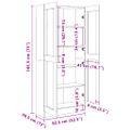 vidaXL Knižnica dymový dub 82,5x30,5x185,5 cm spracované drevo
