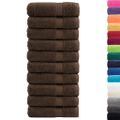 vidaXL Prémiové sprchové uteráky SOLUND 10ks hnedé 70x140 cm 600 g/m2