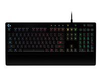 Klávesnica - s LED indikátorom - podsvietená - USB - AZERTY - belgická - čierna