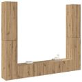 VidaXL 6 dielna súprava nástennej TV skrinky Artisan Oak