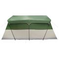 vidaXL Rodinný stan 487 x 340 x 216 cm Zelená Polyester a oceľ