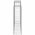 vidaXL Oblúkové gabionové koše 5 ks 200x50x140/160 cm pozink. železo