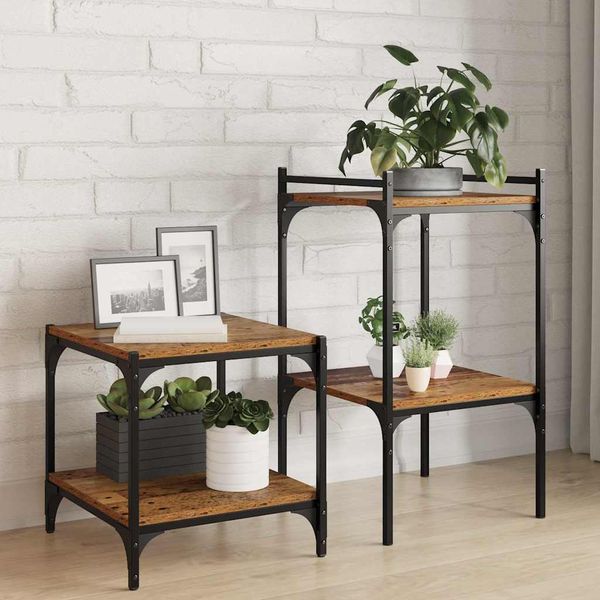 vidaXL Polica na knihy 4 pcs Hnedá 40 x 40 x 1,5 cm Kompozitné drevo