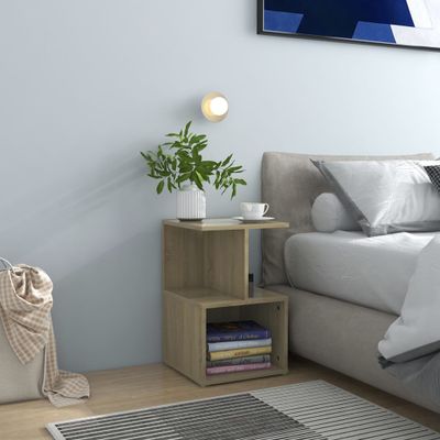 vidaXL Nočné stolíky 2 ks, dub sonoma 35x35x55 cm, kompozitné drevo
