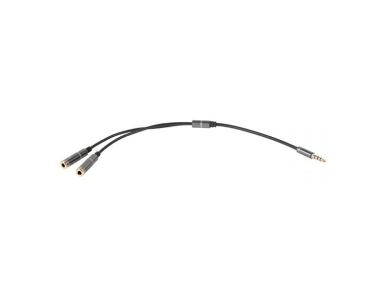 Kábel Jack 3.5 konektor 4 pin/2xJack 3.5 zdierka stereo