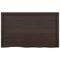 vidaXL Kúpeľňová doska tmavohnedá 100x60x(2-4) cm ošetrený masív
