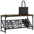 vidaXL Regál na topánky dymový dub 90x30x45 cm kompozitné drevo