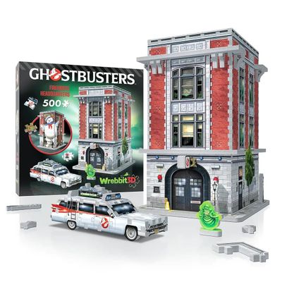 Puzzle Ghostbusters 3D - Firehouse Headquarters, 500 dílků