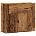 vidaXL Komoda čierna 80x33x70 cm kompozitné drevo