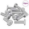vidaXL Skrutka 12 ks Strieborná 8 x 25 mm Oceľ