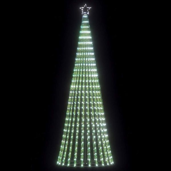 vidaXL LED vianočný stromček 475 LED studená biela 247 cm