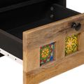 vidaXL Nočný stolík Prírodná 40 x 33 x 46 cm Masívne mango drevo