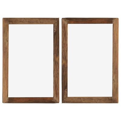 vidaXL Fotorámiky 2 ks, 50x70 cm, recyklovaný masív a sklo