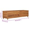 vidaXL Vyvýšený záhon 150x40x38 cm, recyklované tíkové drevo a oceľ