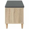 vidaXL Predsieňová lavica s vankúšom Sonoma dub 100 x 38 x 46 cm