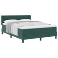 vidaXL Posteľ s pružinovým rámom Tmavozelená 200 x 160 cm Zamat