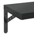 vidaXL Nástenné police 2 ks 100x23,5 cm, čierne, nehrdzavejúca oceľ