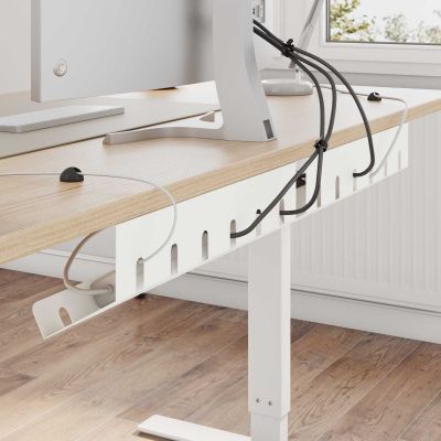 vidaXL Úložný box na káble pod stôl 2 ks Biela 44 x 11,5 x 13,5 cm