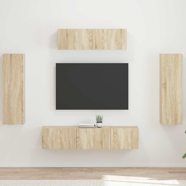 vidaXL TV skrinka 5 pcs Sonoma dub