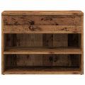 vidaXL Lavica na topánky staré drevo 60x30x45 cm kompozitné drevo
