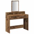 vidaXL Toaletný stolík Staré drevo 100 x 41 x 140 cm Kompozitné drevo