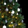 vidaXL Umelý výklopný vianočný stromček 300 LED a sada gúľ 180 cm