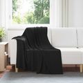 vidaXL Prikrývky na hodenie 6 ks Čierna 170 x 130 cm 1.86 kg Flís
