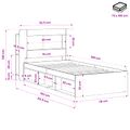 vidaXL Rám postele so skladom Čierna 75 x 190 cm Kompozitné drevo