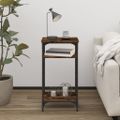 vidaXL Bočný stolík dymový dub 40x30x75 cm spracované drevo