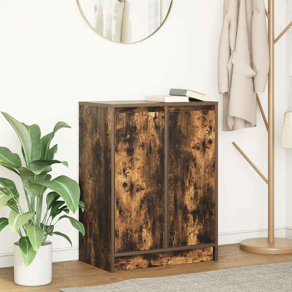 vidaXL Komoda dymový dub 57x34x76 cm kompozitné drevo
