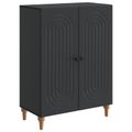 vidaXL Servírovacia skriňa Čierna 66 x 34,5 x 90 cm Kompozitné drevo