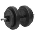vidaXL Zakrivená obojručná a jednoručná činka so závažiami 60 kg