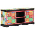 vidaXL TV skrinka 100 x 35 x 50 cm Viacfarebný Masívne mango drevo