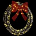 vidaXL Veniec 60 LED Teplá biela 76 x 76 x 8,5 cm Akryl