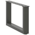 vidaXL Nohy konferenčného stolíka v tvare U, 2 ks, antracitové, 50 x (30-31) cm, oceľ
