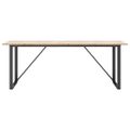 vidaXL Jedálenský stolík v tvare O 200x100x75 cm borovica a oceľ