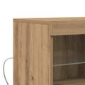 vidaXL LED komoda Hnedá 81 x 37 x 66,5 cm Kompozitné drevo