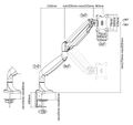 Neomounts Select  NM-D750BLACK / Flat Screen Desk mount (10-32") desk clamp/grommet  / Black Držák, VESA, stolní, pro plochý monitor, úhloprícka 10"-32", náklon 180°, otácení 360°, rotace 180°, nosnost 9kg, cerný