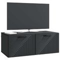 vidaXL Nástenná TV skrinka Čierna 78,5 x 41 x 30 cm Kompozitné drevo