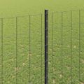 vidaXL Euro oplotenie s pilierom 10 x 1,6 m PVC potiahnutá oceľ Sivá