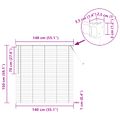vidaXL Žalúzia Tmavohnedá s Vzorom 150 x 140 cm 25 mm PVC