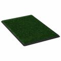 vidaXL Toaleta pre psy s nádobou a umelou trávou, zelená 76x51x3 cm WC