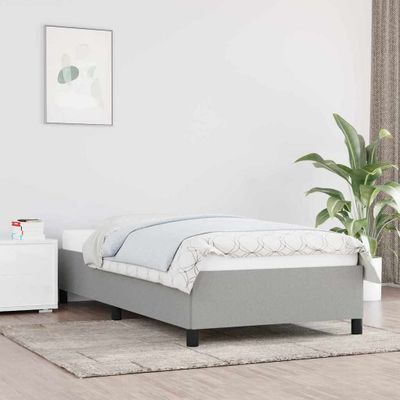 vidaXL Posteľ bez matraca bledosivý 80x200 cm látka