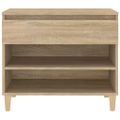 vidaXL Botník dub sonoma 70x36x60 cm spracované drevo