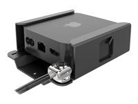 Montážna sada (security bracket, zostava zamykacej hlavy) - Ventilovaný - pre mediabox - uzamykateľný - vysoko kvalitný hliník - čierna - pre Apple TV 4K (3rd generation)