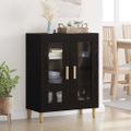 vidaXL Servírovacia skriňa Čierny dub 69,5 x 34 x 90 cm