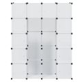 vidaXL Modulárna skrinka so 14 priečinkami, biela 37x146x180,5 cm