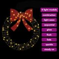 vidaXL Veniec 60 LED Teplá biela 75 x 75 x 8 cm Ratan
